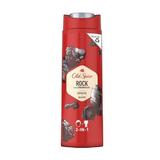 Душ гел и шампоан за мъже - Old Spice Rock Shower Gel + Shampoo 2in1 with Charcoal, 400 мл