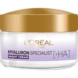 Нощен крем против бръчки - L'Oreal Paris Hyaluron Specialist +HA, Replumping Moisturizing Care Night Cream Mask, 50 мл