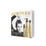 Комплект за третиране на коса - Heli's Gold Heliplex Series Intro Kit: Шампоан Prep for Plex Shampoo 300 мл + Серум One Step Bond Complex Serum 250 мл + Масло Pro Mist Spray Oil 30 мл