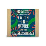 Твърд натурален сапун с алое вера - Faith in Nature Hand Made Soap Aloe Vera, 100 гр