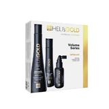 Комплект за грижа за фина, тънка и нормална коса - Heli's Gold Volume Series Intro Kit: Шампоан за обем 300 мл, балсам за безтегловност 100 мл, Масло ревитализатор за коса, 50 мл